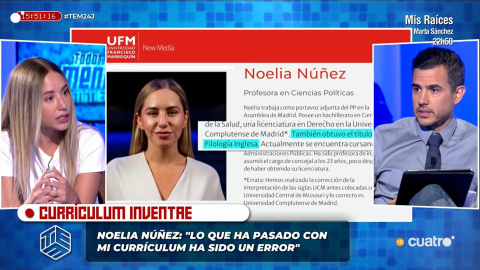 Momento de la entrevista a Noelia Núñez en 'Todo es mentira' Momento de la entrevista a Noelia Núñez en 'Todo es mentira'
