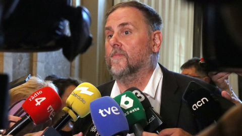 Imatge d'arxiu del president d'ERC, Oriol Junqueras, al Parlament, 16 de juliol de 2025. Imatge d'arxiu del president d'ERC, Oriol Junqueras, al Parlament, 16 de juliol de 2025.