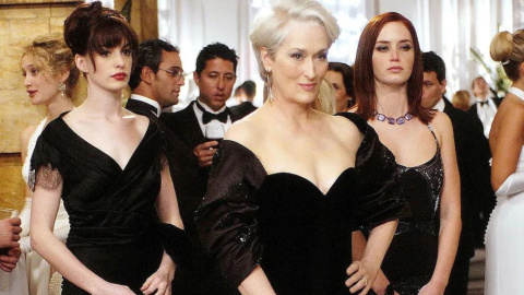 el diablo viste de prada Anne Hathaway, Meryl Streep y Emily Blunt en 'El diablo viste de Prada'.