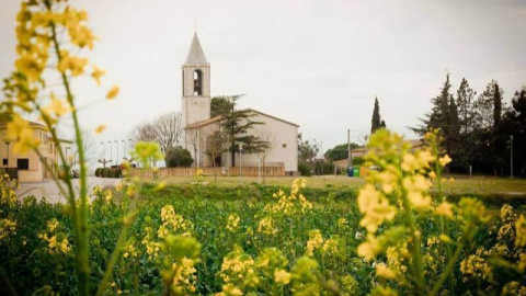 El nucli urbà de Campllong es troba a la part meridional, amb diverses cases al voltant de l'església parroquial de Sant Quirze, documentada el 1362