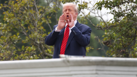 dtrumptarzan Donald Trump se dirige a la prensa en la Casa Blanca. EFE/EPA/SAMUEL CORUM / POOL