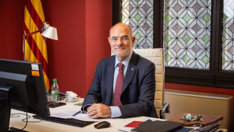 El conseller d'Unió Europea i Acció Exterior, Jaume Duch, al seu despatx El conseller d'Unió Europea i Acció Exterior, Jaume Duch, al seu despatx