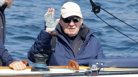 Juan Carlos de Borbón, el pasado 17 de mayo en Sanxenxo (Pontevedra).
