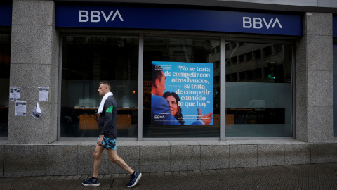 Vista de una sucursal de BBVA en Bilbao.