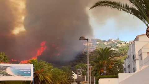 Más de 2.000 desalojados en un virulento incendio en la provincia de Tarifa, en Cádiz
