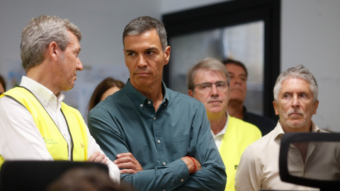 Pedro Sanchez y Alfonso Rueda Pedro Sánchez y Alfonso Rueda en el Centro de Coordinación Operativo contra incendios.