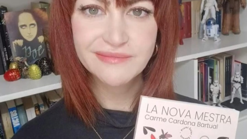 Carme Cardona, autora de La nova mestra. Carme Cardona, autora de La nova mestra.