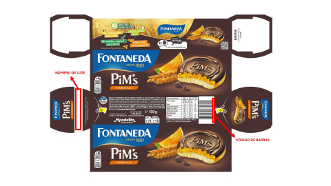 Paquete de Galletas Pims Naranja, de la marca Fontaneda. Paquete de Galletas Pims Naranja, de la marca Fontaneda.