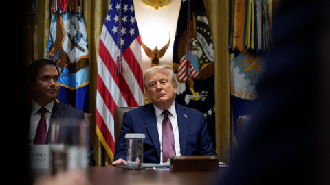 El presidente de EEUU, Donald Trump, en una reunión de gabinete.