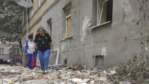 Una guardería infantil y una serie de edificios civiles fueron dañados en el transcurso del ataque masivo con drones y misiles rusos contra la ciudad ucraniana de Leópolis