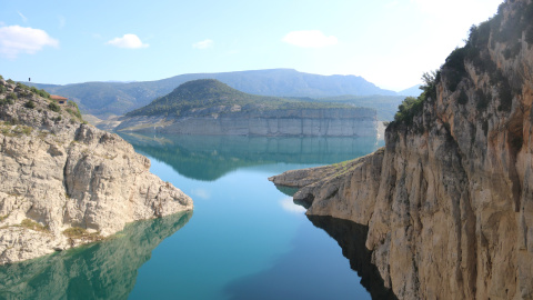 Vista al pantà de Canelles Alba Mor Vista al pantà de Canelles