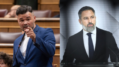 rufian-abasc25 Gabriel Rufián y Santiago Abascal en dos fotografías de archivo.