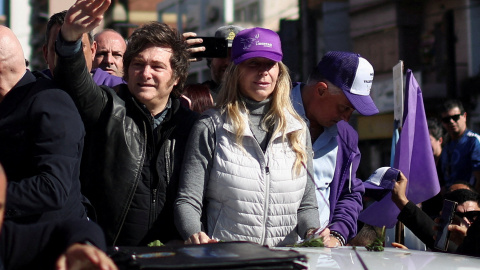 Karina Milei y Javier Milei Foto de archivo de Karina Milei junto al presidente de Argentina, Javier Milei.