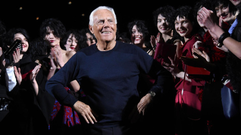 El diseñador de moda Giorgio Armani.