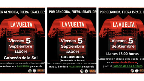 Movilizaciones convocadas en la etapa decimotercera etapa de La Vuelta, en Asturias, para el viernes 5 de septiembre.