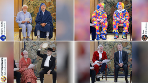 Memes con la recepción de Felipe VI a 'Okdiario'.