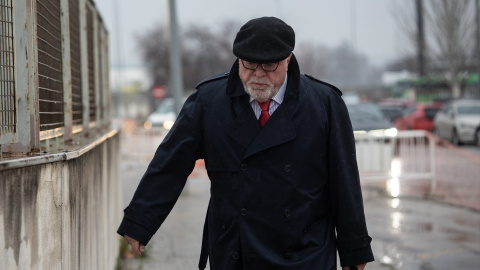 José Manuel Villarejo El comisario jubilado José Manuel Villarejo llega a la Audiencia Nacional.