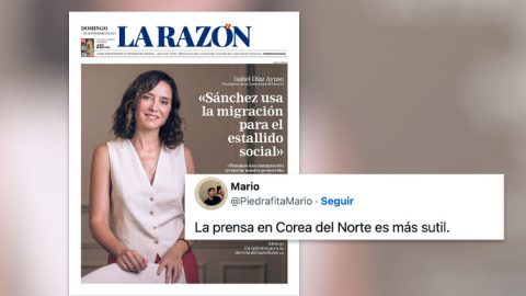 Críticas a la portada de 'La Razón' de este domingo.