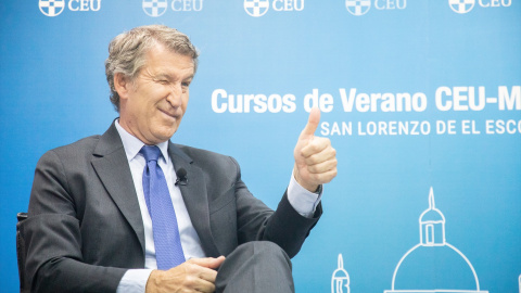 EuropaPress_6859815_presidente_partido_popular_alberto_nunez_feijoo_participa_coloquio_dentro El presidente del Partido Popular, Alberto Núñez Feijóo, en una imagen de archivo.