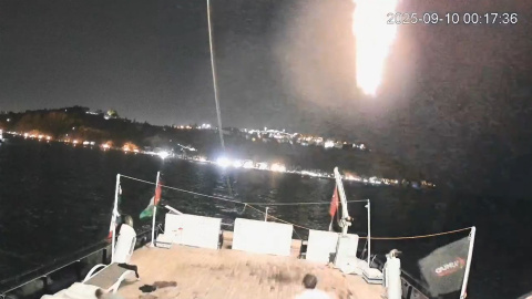 Momento del ataque a la embarcación 'Alma', en Tunez.