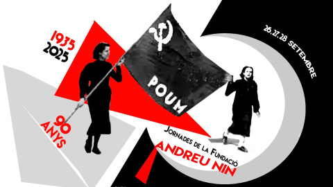 Cartell Poum Cartell de les jornades dels 90 anys del POUM.