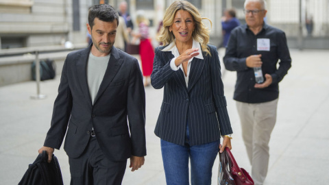 Yolanda Díaz Pablo Bustinduy y Yolanda Díaz, este miércoles en el Congreso.