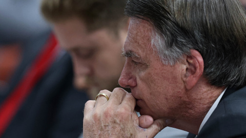 Jair Bolsonaro durante el juicio por intento de Golpe de Estado.