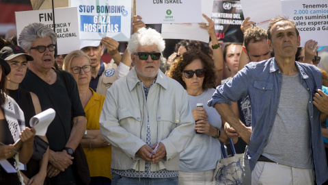 EuropaPress_6957134_september_15_2025_madrid_madrid_spain_pedro_almodovar_film_director_center El director de cine Pedro Almodóvar durante la lectura de los nombres de los niños asesinados por Israel en la Franja de Gaza.