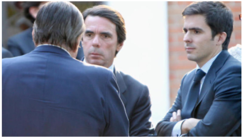 José María Aznar Botella, junto a su padre, el expresidente del Gobierno. Imagen de archivo. José María Aznar Botella, junto a su padre, el expresidente del Gobierno. Imagen de archivo.