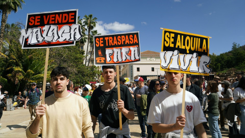 Manifestación vivienda Manifestación contra los abusos en materia de vivienda celebrada en Málaga el pasado abril.