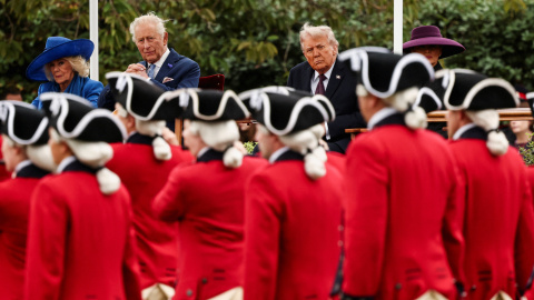 El presidente de EEUU, Donald Trump, durante su vista oficial a Reino Unido.
