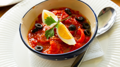 ensalada-pimientos-asados Foto de ensalada de pimientos asados.