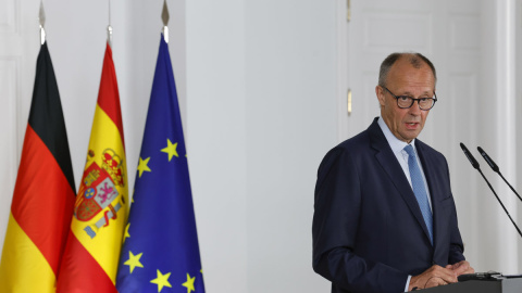 El canciller de Alemania, Friedrich Merz, este pasado en su visita a España.