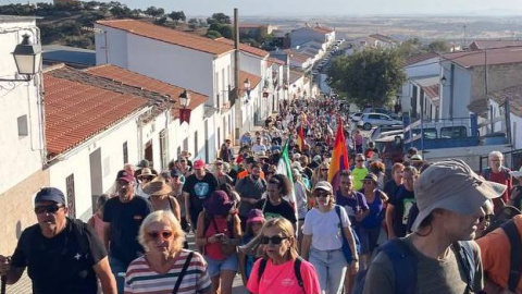 Participantes en la I Marcha de la Columna de los Ocho Mil, en septiembre de 2024