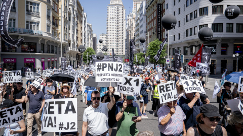 Decenas de personas durante una manifestación convocada por Movimiento #J2 bajo el lema ‘Legislen: Pasarela al RETA 1x1 y para todos' Decenas de personas durante una manifestación convocada por Movimiento #J2 bajo el lema ‘Legislen: Pasarela al RETA 1x1 y para todos'