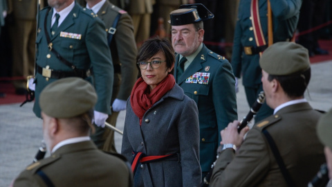 EuropaPress_4962080_directora_general_guardia_civil_maria_gamez_gamez_llega_acto_toma_posesion Imagen de archivo de la ex directora general de la Guardia Civil María Gámez Gámez, en A Coruña.