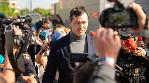 Imagen de archivo del hermano de Pedro Sánchez, David Sánchez, tras declarar en calidad de investigado.