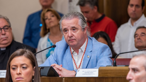 EuropaPress_5277982_portavoz_vox_jose_ramon_conesa_sesion_constitucion_ayuntamiento_albacete_17 Imagen de archivo del exconcejal de Vox, José Ramón Conesa, en el Ayuntamiento de Albacete.