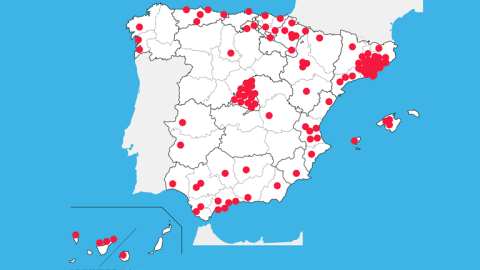 Mapa colaborativo elaborado por diferentes entidades que ubica las iniciativas de vivienda cooperativa en cesión de uso del Estado español. Mapa colaborativo elaborado por diferentes entidades que ubica las iniciativas de vivienda cooperativa en cesión de uso del Estado español.