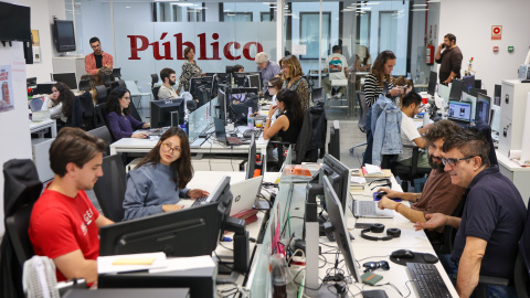 Redacción de 'Público' en este 18 cumpleaños de nuestro digital