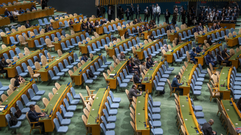 2c28ba0afa5e8dea23b4e7fc2081759043b9dd5e La Asamblea General de la ONU durante la participación de Benjamin Netanyahu.