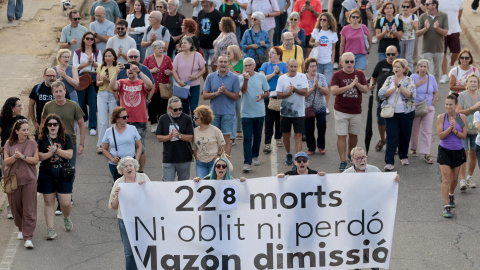 Manifestación contra Carlos Mazón en València este 28 de septiembre.