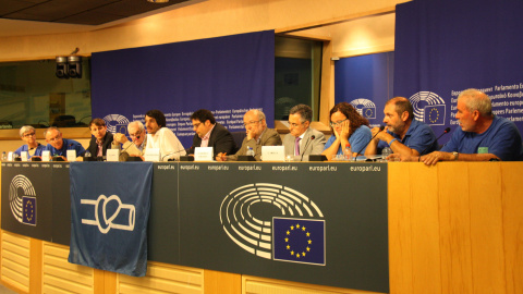 Imatge d'arxiu de membres de la PDE al Parlament Europeu, a Brussel·les l'any 2016