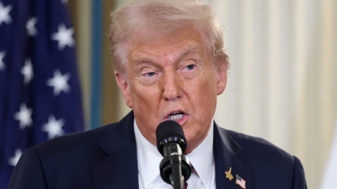 trump El presidente de Estados Unidos, Donald Trump, durante una conferencia de prensa conjunta con el primer ministro israelí, Benjamín Netanyahu, en la Casa Blanca.