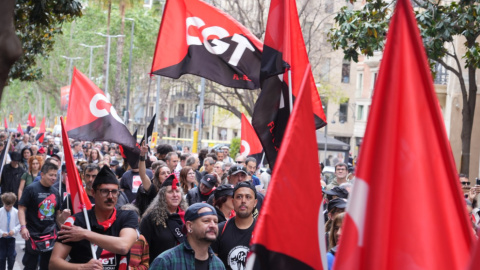 6819de9bc37ce Foto de archivo de una manifestación de la CGT en Barcelona.