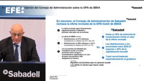 El consejo de administración del Sabadell vuelve a rechazar la oferta del BBVA El consejo de administración del Sabadell vuelve a rechazar la oferta del BBVA