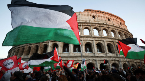 Manifestación propalestina en Roma Manifestación propalestina en Roma.