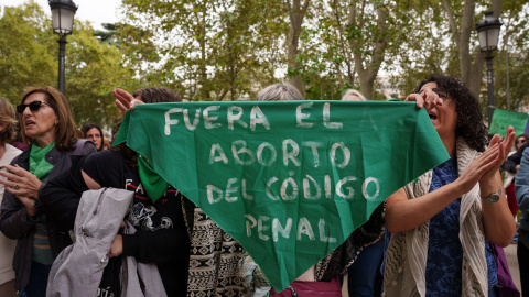 Concentración para reclamar el derecho al aborto libre en la sanidad pública.