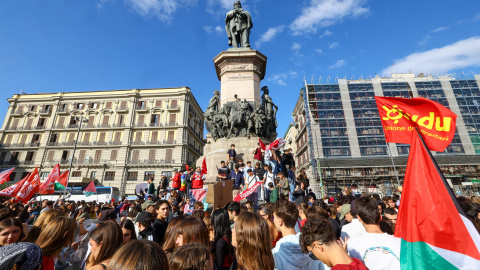 Manifestación en Nápoles.