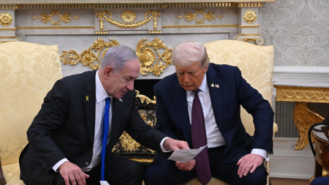 Donald Trump y Benjamin Netanyahu en una foto de archivo.